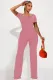 SC Short Sleeve Solid Color Two Piece Pants Set ME-8483