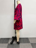 SC Fashion Print Flare Sleeve Mini Dress NY-10673