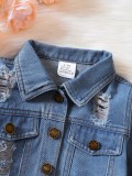 SC Kids Girl Solid Color Long Sleeve Denim Jacket YKTZ-216
