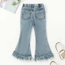 SC Kids Girl Fashion Tassel Flare Jeans YKTZ-2019