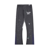 SC Letter Spatter Ink Graffiti Print Patchwork Casual Pants DF-018