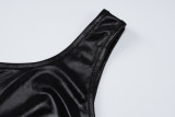 SC U Neck Sleeveless Split Maxi Dress BLG-D3C15181K