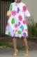 SC Casual Print Flare Sleeve Midi Dress OD-8590