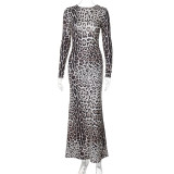 SC Fashion Printed Backless Lace-Up Long Dress BLG-D3B14800A