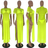 SC Plus Size Mesh 3pcs Club Dress With Bra Set LDS-3109