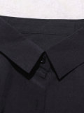 SC Solid Color Drawstring Shirt Dress HNIF-023