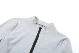SC Long Sleeve Zipper Tight Jumpsuit XEF-41175
