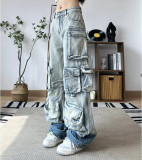 SC Fashion Washed Gradient Casual Jeans GQLF-3211
