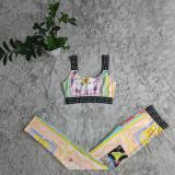 SC Sexy Print Sling Vest And Pants Two Piece Set GYSF-1012