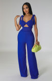 SC Sleeveless Tie Up Solid Color Jumpsuit XHXF-8669