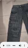 SC Multi-pocket Washed Wide-leg Jeans GQLF-30006