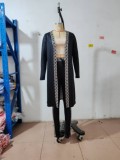 SC Plus Size Fashion Casual Print Coat Pants Three Piece Set GYXF-Y666