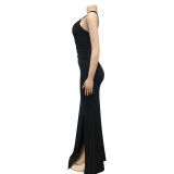 SC Fashion Sexy Slant Shoulder Dress SHA-3806