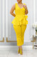 SC Solid Color Embroidered Tie Up Two Piece Set BGN-300