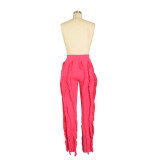 SC Solid Color Tassel Slim Pant AIL-225