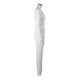 SC Fashion Hot Drill Long Sleeve Sport 2 Piece Pants Set AIL-260