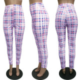 SC Fashion Plaid Stripe Slim Pants BGN-106