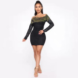 SC One Shoulder Lace Sexy Mini Dress LA-3166