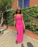 SC Sexy Rib Solid Color Sleeveless Vest Dress YD-8800