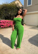 SC Sexy Solid Color Wrap Chest Wide Leg Jumpsuit ANDF-AD0605