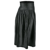 SC Plus Size PU Leather Half Body Patchwork Skirt GDAM-890
