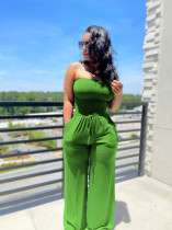 SC Sexy Solid Color Wrap Chest Wide Leg Jumpsuit ANDF-AD0605