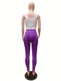 SC Solid Color Vest Yoga Sport 2 Piece Pants Set QZX-6287