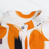 SC Short Sleeve Print Split Shirt Dress GYLY-10376