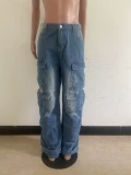 SC Multi Pocket Holes Casual Jeans OM-1755