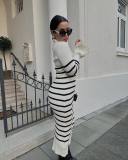 SC Long Sleeve V Neck Sweater Maxi Dress GFQS-ND7110