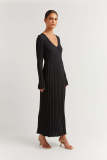 SC Fashion Knits V Neck Long Sleeve Maxi Dress GFQS-0728-1