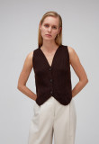 SC Knit V-neck Sleeveless Short Vest GFQS-2004