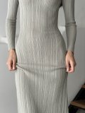 SC Long Sleeve Knits Slim Maxi Dress GFQS-DCL074