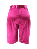 SC Solid Color Zipper Loose Knit Shorts YUF-90129