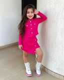 SC Kids Girl's Long Sleeve Coat And Irregular Skirt 2 Piece Set GYAY-M8071 