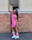 SC Kids Girl's Fashion Cartoon Printed Short Sleeve Casual Suit GYAY-M8065 