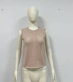 SC Sleeveless Knits Solid Color Vest Tops GFQS-5511