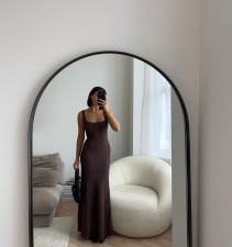 SC Sexy Sleeveless Knits Solid Color Maxi Dress GFQS-6017