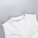 SC Solid Color Hollow Out Tank Tops FL-YY24062