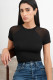 SC Mesh Patchwork Short Sleeve Slim T Shirts MZ-2846