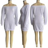 SC Long Sleeve Loose Bandage Dress MXDF-6135