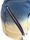 SC Vintage Sexy Zipper Denim Skirt CH-88101