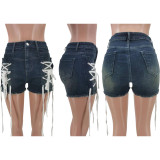 SC Fashion Slim Bandage Denim Shorts TK-6313