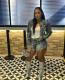 SC Embroidered Cross Denim Shorts Two Piece Set MEM-88552
