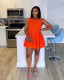 SC Solid Color Sleeveless Loose Mini Dress BGN-341