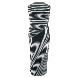 SC Plus Size Irregular Stripe Sleeveless Maxi Dress GDAM-218378