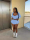 SC Solid Color Shirt+Vest+Pleated Skirt 3 Piece Set QXLB-10091