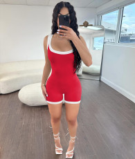 SC Casual Backless Tight Sleeveless Romper QXLB-10085