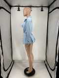 SC Solid Color Shirt+Vest+Pleated Skirt 3 Piece Set QXLB-10091