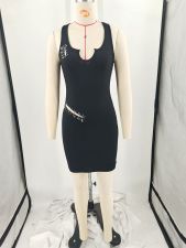 SC Pin Sleeveless Slim Mini Dress YIM-397